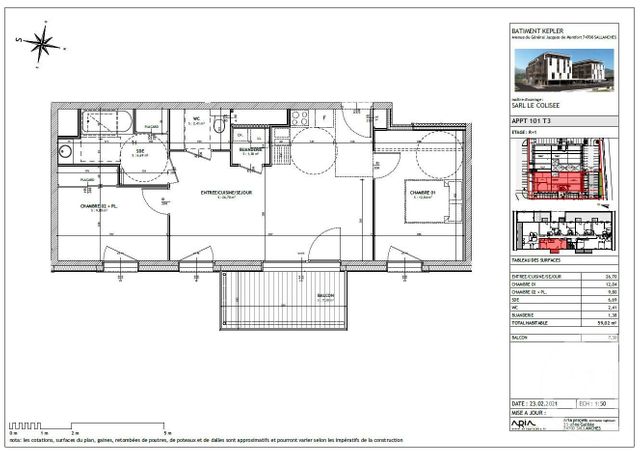 Afficher la photo en grand Appartement T3 à vendre - 3 pièces - 59.02 m2 - SALLANCHES - 74 - RHONE-ALPES - Century 21 Patrick Avenel