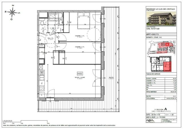 Afficher la photo en grand Appartement F3 à vendre - 3 pièces - 65.33 m2 - ST GERVAIS LES BAINS - 74 - RHONE-ALPES - Century 21 Patrick Avenel